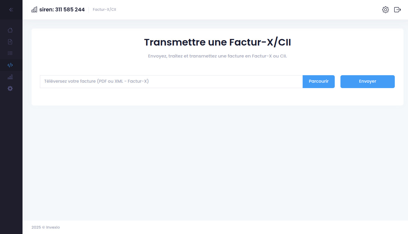Transmission directe d'une facture électronique au format Factur-X avec Invexio